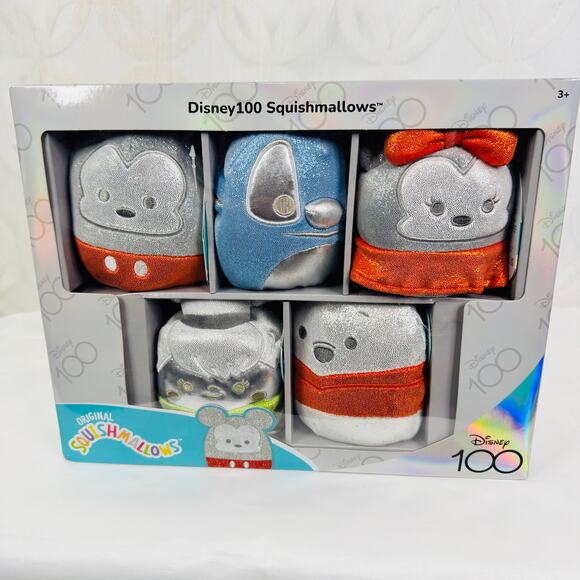 Squishmallows 5" Disney 100th Anniversary Limited Edition 5-Pack Stitch Tinker - Picture 11 of 12